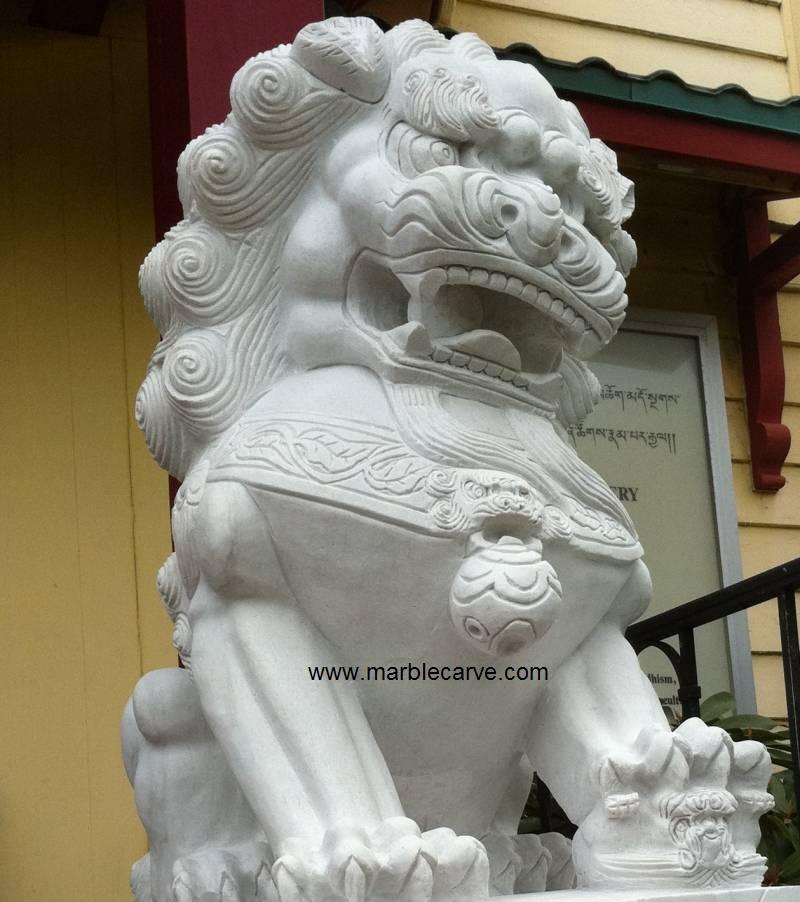 Foo Dog marble Statue