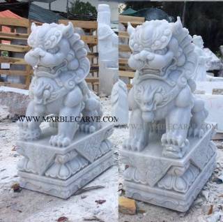 Marble Foo dog Statue Sculpture statue carving