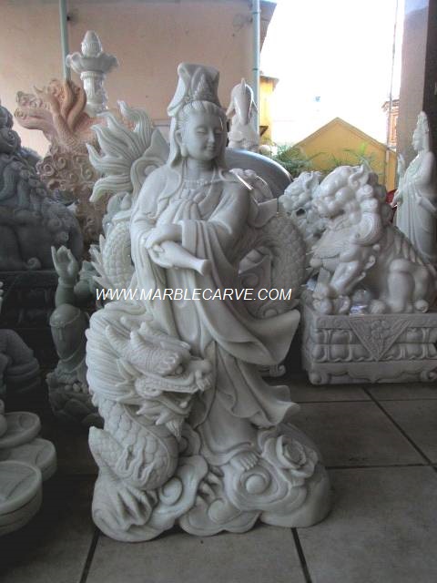 Kuanyin and Dragon Statue