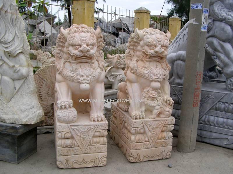 marble Foo Dog Statue