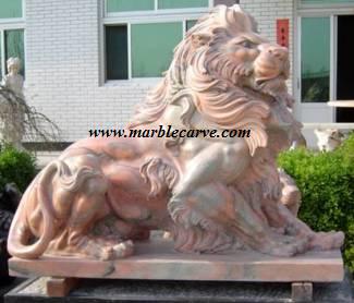 marble lion carving
