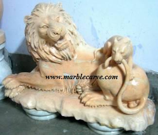 marble Lion Carving