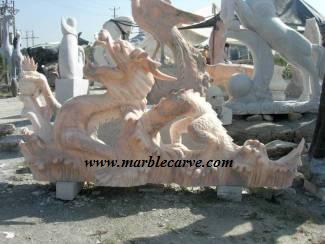 marble Dragon Carving