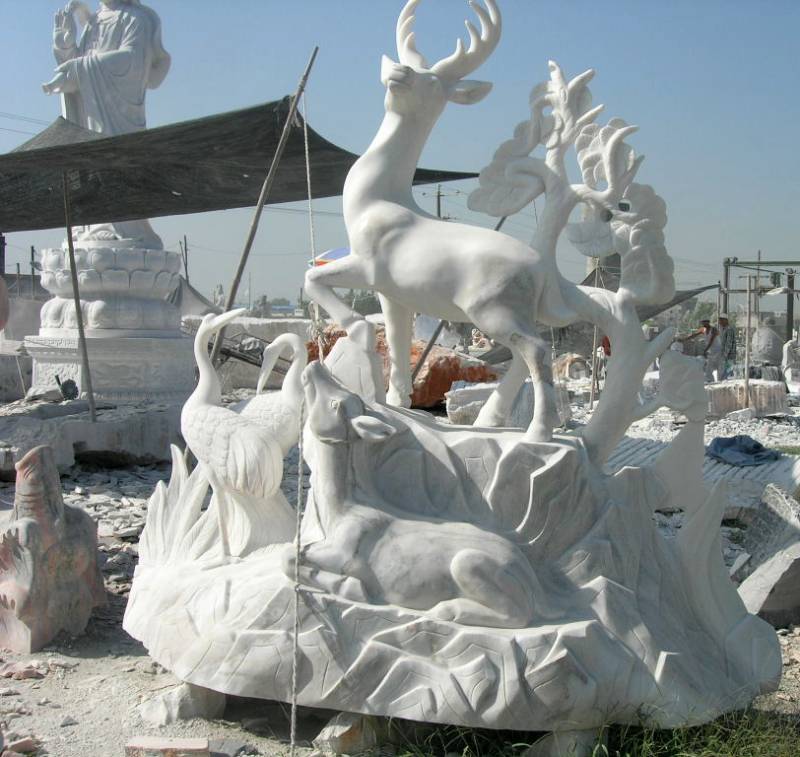 marble Deer Statue