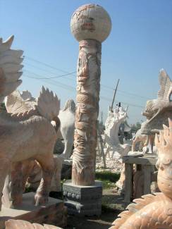 marble Column Carving