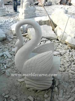 marble Swan Carving