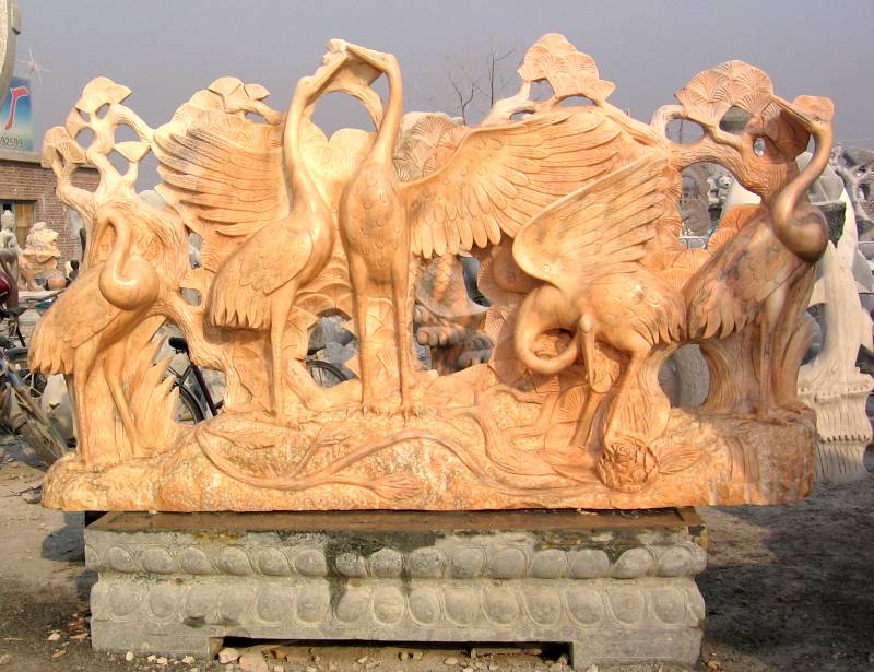 marble Crane Statue