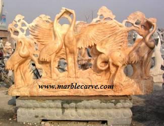 marble Crane Carving