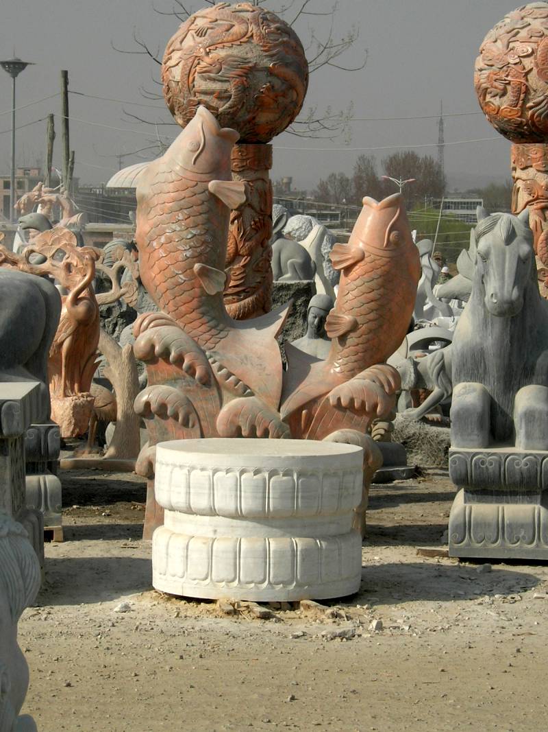 marble Koi Fish Statue