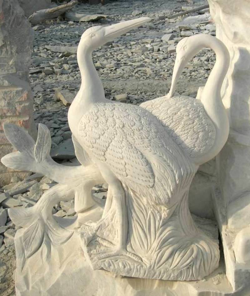 marble Crane Statue