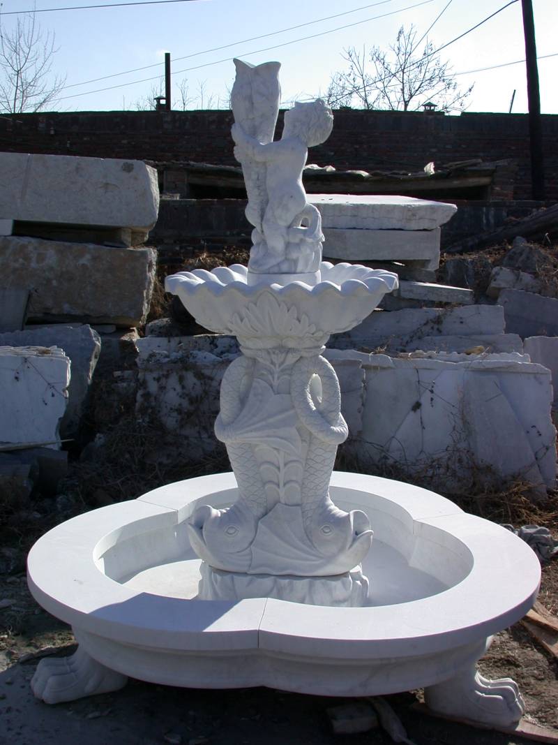Marble Fountain Statue