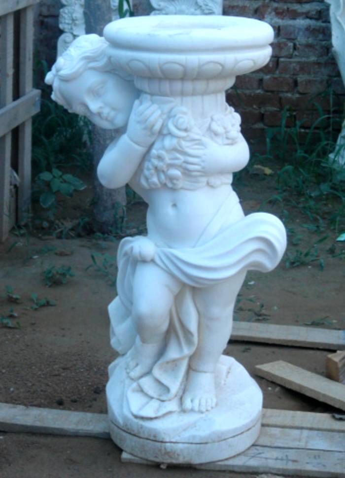 marble Column Facade Statue